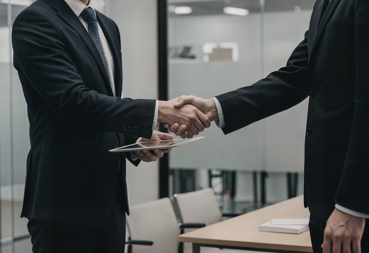 Immigration attorney meeting with a client